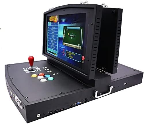 רב תכליתי ארקייד משחק מכונת עם 18.5 אינץ כפול צג, קונסולת משחקי וידאו עם 8000 + משחקים תמיכה פלט, 2~4 שחקנים