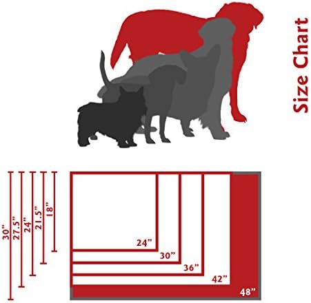 48 & 34; מחצלת מיטת כלב ארגז צ ' רלי גריי ידי מוצרים לחיות מחמד מלכותיים