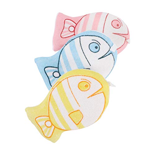 3 יחידות תינוק יילוד שפשוף בעלי החיים קריקטורה מגבת דגי ילדי נוח כותנה תינוק מקסים ליפה אביזרי