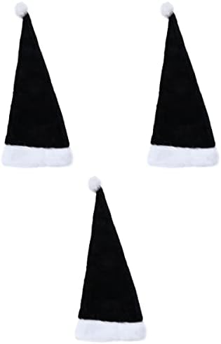 3 יחידות 75 סמ חג המולד סנטה כובע יוקרה קטיפה חג המולד סנטה כובע מבוגרים כובע חג המולד מתנות