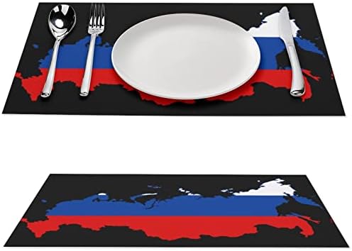 מפת דגל של מחצלות שולחן PVC רוסיה PVC רחיצה כרית שולחן שולחן שולחן לשולחן אוכל