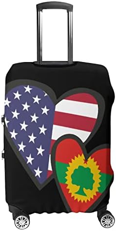 שלובים לבבות אמריקאי אורומו שחרור קדמי דגל נסיעות לשמירת כיסוי מזוודת מגן רחיץ מטען מכסה עם רוכסן