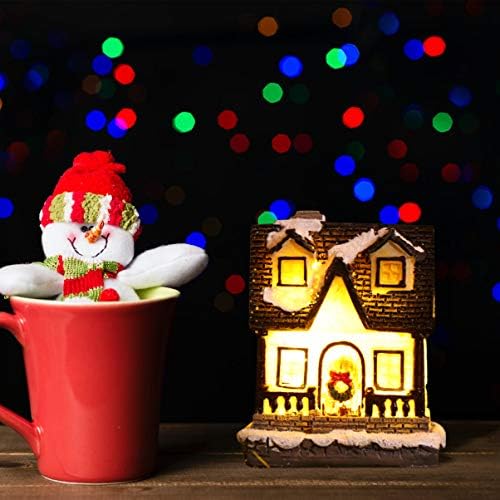 טויאנדונה חג המולד כפר בתים עם הוביל אור שרף כפר בתי מואר בניין שולחן קישוט לחג המולד חג מסיבת בית בובות קישוט