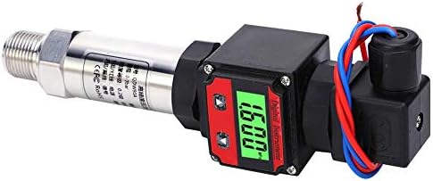 חיישן לחץ, עם משדר לחץ תצוגת LED דיגיטלי, תאימות באיכות גבוהה 24V DC 4-20mA, למדידת לחץ שמן, מדידת הידראולי