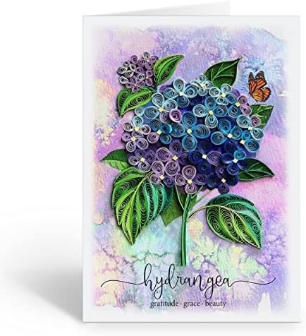 Tumybee Blue Blue כרטיס פרחים, כרטיס ברכה של פרחי אהדה, כל האירועים כרטיס תלת מימד, חושב עליך, יום