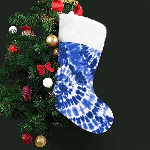 עניבה כחולה צבע אישי בהתאמה אישית לגרב חג המולד חג המולד מפלגה משפחתית קישוטי תלייה