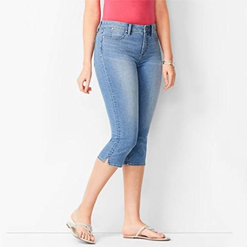 נשים מכנסיים לעבודה עסקים מקרית נשים ז 'אן מכנסיים אורך ג' ינס למתוח דק גובה מותן עגל ג ' ינס