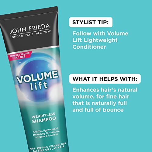 שמפו להרמת נפח של ג ' ון פרידה למלאות טבעית, בטוח לשיער שטופל בצבע, שמפו נפח לשיער עדין או
