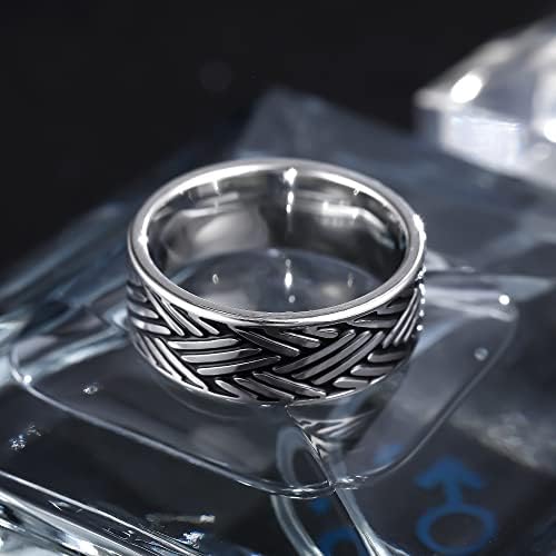 טבעת 316 ליטר וינטג ' של זבורו לגברים ולנשים לעולם לא דוהה כוח מזל מנטרה טבעת-87467