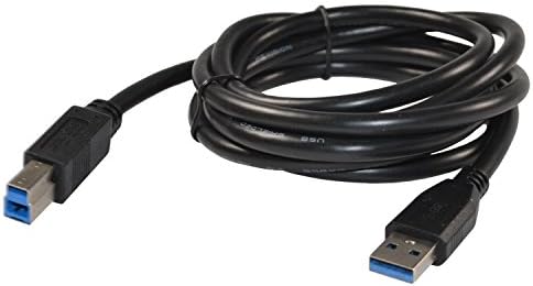 HQRP 6ft USB 3.0 סוג A-MALE עד B-MALE תואם ל- WAVLINK USB3.0 HUB; תחנת עגינה אוניברסלית USB3.0