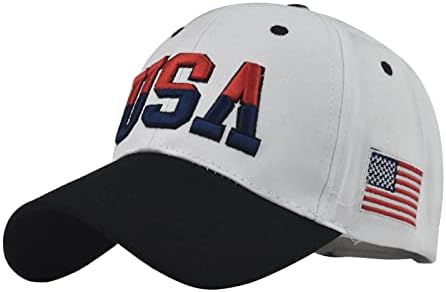 כובעי דגל אמריקאים לגברים נבחרת צוות ארהב כובע בייסבול כובע בייסבול מתכוונן סגנון פולו רקום כובע