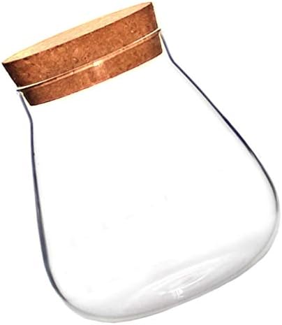 צנצנת Zerodeko צנצנת קנדי ​​צנצנת זכוכית לטובת צנצנת עם מכסה פקק, נוף חממה בקבוק סוקולנטים קקטוסים אגרטל אגרטל