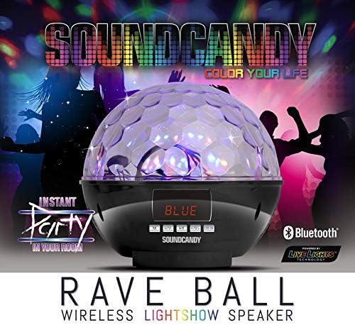 SoundCandy Rave Ball Light Show רמקול Bluetooth