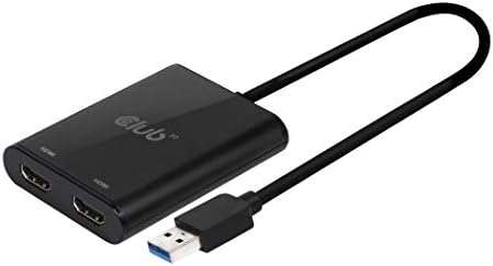 Club3D CSV-1474 USB 3.0 סוג A עד HDMI 2.0 4K 60 הרץ מתאם וידאו גרפי חיצוני למספר צגים מרובים