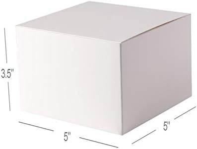 קופסת מתנה של גפטול 50 מארז 5 על 5 על 3.5 אינץ ' קופסת קיפול נייר קופסת מתנה לשושבינות תיבת הצעה לכלה