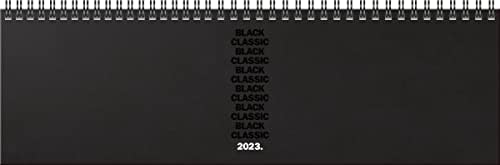 לוח השנה השבועי של ברונן קלאסי שחור דגם 774 2023 גודל גודל 32.6 x 10.2 סמ שחור