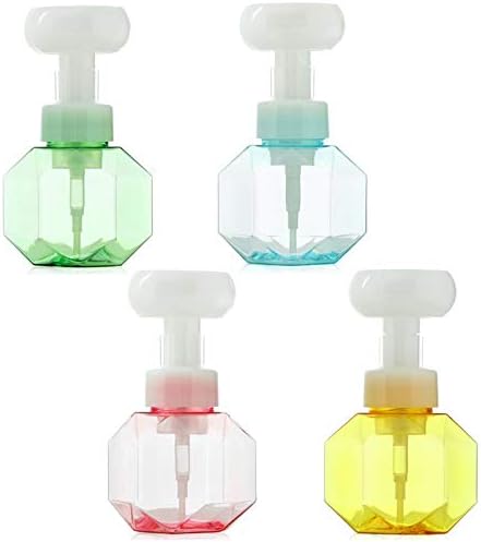 מתקן סבון משאבת פרח בצורת קצף בקבוק קצף נוזלי מתקן סבון מקלחת ג'ל מיכל מחמד משאבת חיות מחמד ריק בקבוק