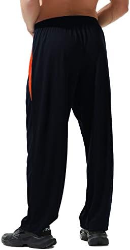 מכנסיים אתלטים של זרובל גברים עם כיסי רוכסן פתוחים מכנסי טרנינג קלים תחתונים, לאימון, ריצה, חדר כושר, אימונים