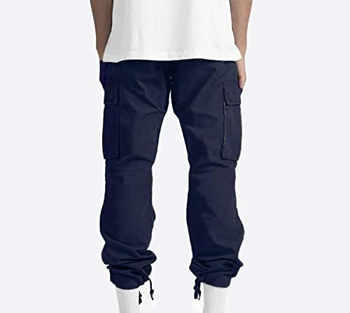 מכנסיים טקטיים גברים רגועים מתאימים למתיחה עמידה במכנסיים ארוכים קרב מכנסי עבודה מסוג מטען ישר עם ריבוי