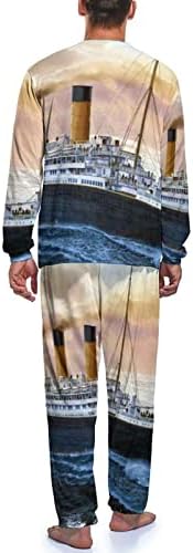 רטרו טיטניק מפורסם ישן היסטורי גברים של פיג 'מה סט ארוך שרוול סוודר הלבשת רך כורסת סט פיג' מה עבור