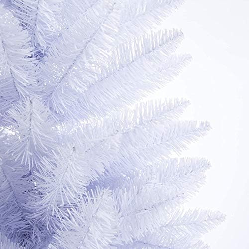 עץ חג מולד מלאכותי של פרימיום לבן 6ft, עץ מלא פרימיום עם מעמד מתכת מתקפל, עץ אורן חג המולד לקישוט חג
