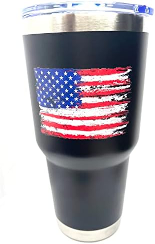 30oz כוס נירוסטה, חותם ואקום, כוס דגל אמריקאית, ספל נסיעות קפה פטריוטי, כוס דגל אמריקאית, הדפס