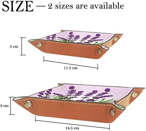 מארגן פרחי לבנדר מגש אחסון קופסת מיטה מיטה קאדי שולחן עבודה מגש החלפת ארנק מפתח קופסת מטבעות מגש