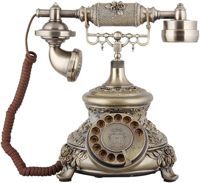 טלפון רטרו רטרו כבל טלפון עתיק טלפון טלפון קלאסי ברונזה טלפון וינטג 'למתנות עתיקות מתנות ביתיות