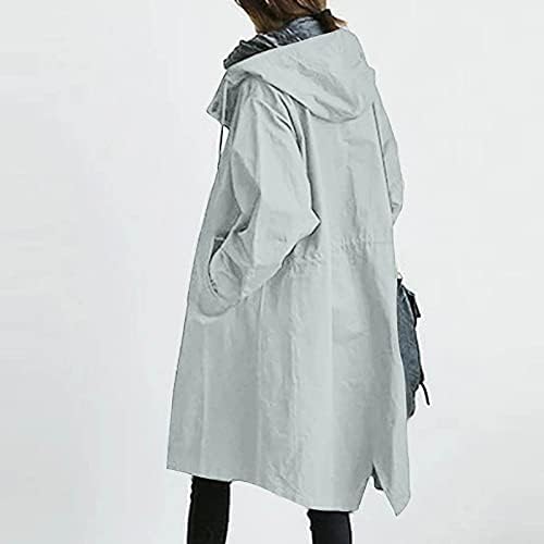 מעילי חורף של Cokuera לנשים קלאסיים קלאסיים מעילי תעלה ארוכים עם כיס עם כפתור אלגנטי עם כפתור מכופף.
