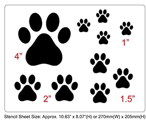 שני ספירות כלב כפת חתול כפת הדפסת שבלונות גיליון תבנית, שונים כפת הדפסת גדלים