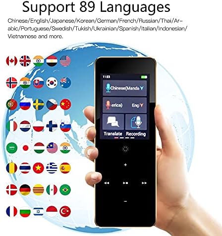 89 שפות איקס 1 קול הקלטת מתורגמן מכשיר תמיכה מיידי שתי דרך תרגום אלחוטי / נקודה חמה / לא מקוון עם 2.0 אינץ