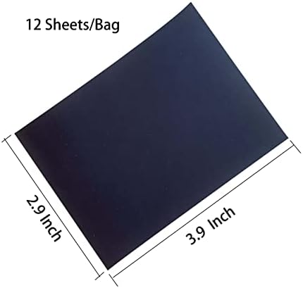 התאמת בטיחות נייר שביתת נייר דבק דבק עצמי שחור גיליונות חלוץ עבור DIY, 8 *5.5, 8 יחידות