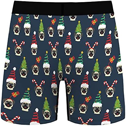 תחתונים סקסיים לגברים שובבים לסקס/לשחק חג המולד U Bulge Patties Boxer Shorts Shorts חידוש תחתונים