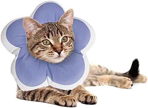 צווארון התאוששות רפואית של חתול, צווארון חרוט חתול פרחים רך לאחר הניתוח, שריטה אנטי-שיט מתכווננת