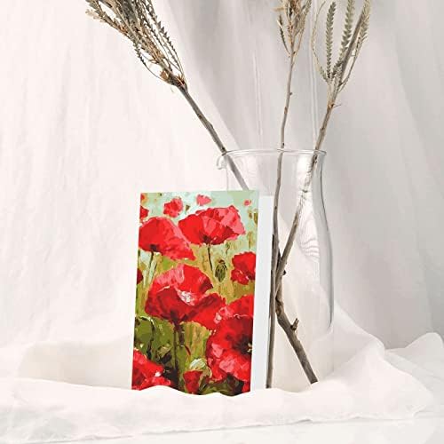 כרטיסי ברכת פרחים אדומים יפהפים לכל האירועים - כרטיסי יום נישואין כרטיסי BFF כרטיסי כרטיסי לחג