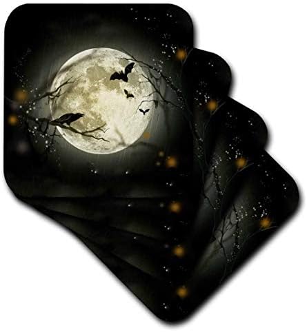 3 דרוז ירח מלא עם עורב ועטלפים - תחתונים רכים, סט של 8