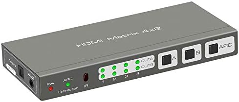 2.0 מתג מטריקס HDMI ， 2.0 גרסת HDMI Matrix 4 ב -2 Out HDMI4x2 Matrix Switcher ארבע בשני תמיכה