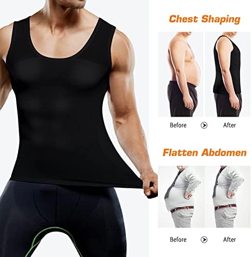 חולצת דחיסה לגברים אפוד מעצב גוף הרזיה כדי להסתיר את עיצוב הבטן