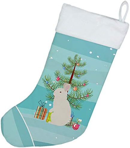 אוצרות קרוליין BB9332CS ניו זילנד ארנב לבן גרב חג מולד חג המולד, צהבה, אח תלויה גרביים לעונה חג המולד מקלטים