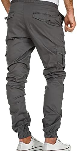 מכנסי מטען לגברים גדולים וגבוהים של מכנסי מטען גדולים בכושר רב -כיס סרבלים סרבלים אופנה מכנסיים ספורט מכנסי ספורט