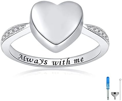 Beilin להחזיק את יקיריהם טבעת טבעת 925 כסף סטרלינג תמיד איתי טבעת שריפת לב לאפר לנשים