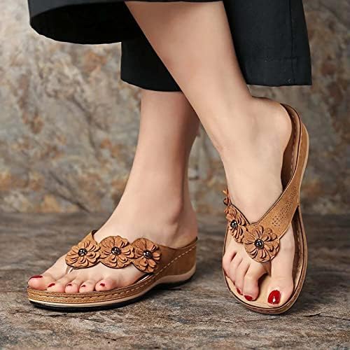 סנדלי נשים אופנה בציר פלטפורמת סנדלי נשים של קשת תמיכה אורטופדי כפכפים קיץ סנדלי נעליים