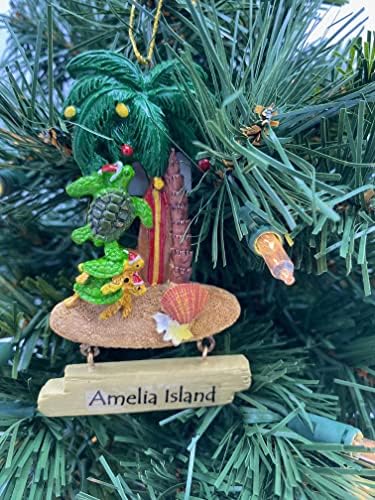 קישוט האי אמיליה פלורידה חוף המזכרת סנטה עץ חג המולד קישוט לחג טרופי