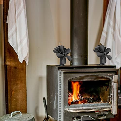 5 להבי חום מופעל תנור מאוורר-פייבו שקט מנועים עץ שריפת תנור אח מאוורר מסתובב חם / מחומם אוויר אקו תנור