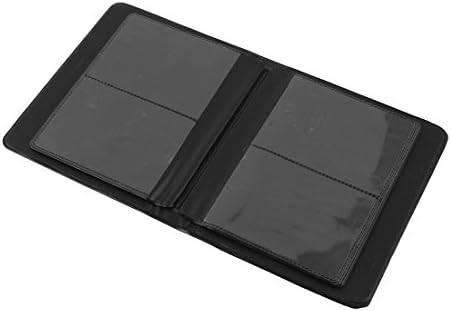 Ruilogod עור PU מלבן מלבן בצורת תזכירי צילום אלבום אחסון בעל כרטיסים שחור (מזהה: 1B9 F19 5CD CFC CA2