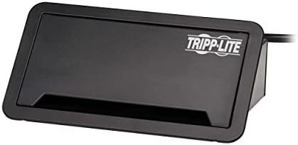 Tripp Lite In-Desk 2-Outlet Power + 5-USB טעינה מזח-יציאות טלפון, Ethernet ו- HDMI לניהול כבלים-4
