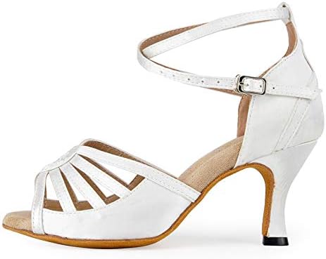 נעלי ריקוד אולמות נשפים של Aoqunfs נשים סלסה לטינית Bachata נעלי מחול של Pertenmence, YCL430-WZ