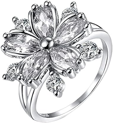 טבעות אופנה לנשים זירקון זירקון טבעת יהלום תכשיטים למסיבת יום הולדת הצעת מתנה