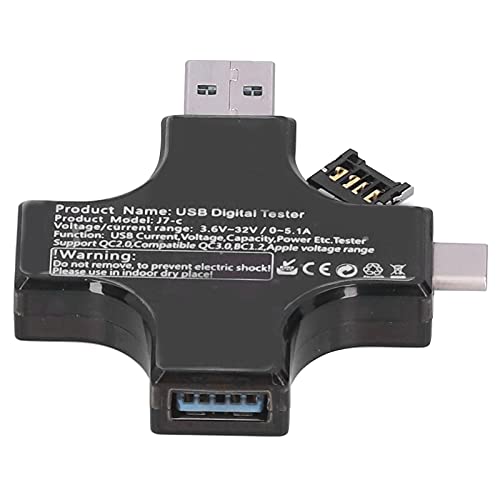 זן מתח זן מונה סוג C USB דיגיטלי גלאי מתח מתח גלאי מתח זרם זן מתח נייד סוג Teste Teste