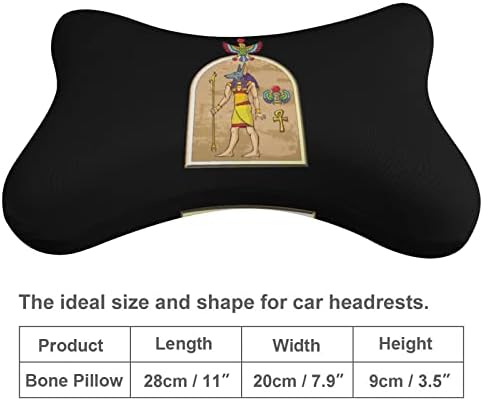 אלוהים מצרי אנוביס רכב כרית צוואר 2 מחשבים נוחים כרית ראש-כרית ראש רכב כרית מושב מכונית קצף זיכרון נושמת